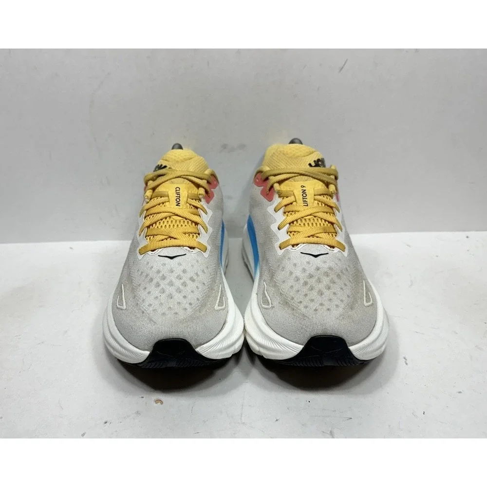 Hoka One One Clifton 9 Womens Size 8 B White Athletic Shoes Sneakers 1127896 BSW